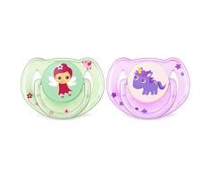 Philips Avent SCF169/48 Sucette classique motif Licorne/Fée 6-18 Mois - Pack de 2
