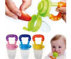 Q4U Tétine pour bébé avec nourriture fraîche/fruits Taille L Jaune