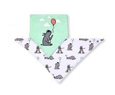 Babyono Motif chien Bandana Triangle, bavoir, 2 pièces