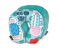 Zaska ZK50107 Coussin de Voyage Cactus 33X33 Cm Cactus Vert Grande