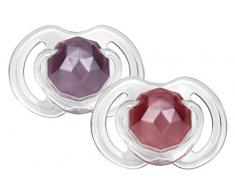 Nûby Set 2 Sucettes Ovale du Tritan-6-36M Rose/Violet