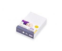 Draps housse Tissu Eponge 80% coton 20% polyester blanc 40x90