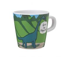 Les Dinos Petit Jour Paris - DI913BL - Mug: Brontosaure et Ptérodactyle - Parfait pour le petit dej Vert