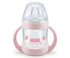 NUK Tasse dApprentissage Nature Sense, 150ml, Antifuite, 6-18 mois, Rose