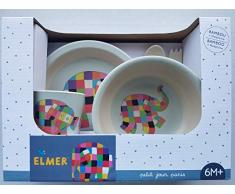 Elmer Coffret Vaisselle Bambou 4 Pièces