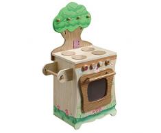 Cuisinière de jeu enfant Little Chef dinette verte en bois fille garçon W-9647A