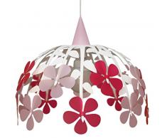 R&M Coudert Lampe de Plafond Suspension Chambre Enfant Bouquet de Fleurs Ivoire et Rose