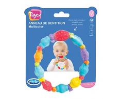 Tigex anneau de dentition et hochet multicolore, à partir de 3 mois