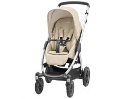 Maxi-Cosi Stella Poussette avec grande capote et roues adaptées pour l’extérieur, très manœuvrable et utilisable dès la naissance en combinaison avec siège bébé ou nacelle, (0-15 kg), beige