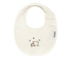 Bavoir Rond avec Velcro Motif Twin Beige 16 x 19 cm