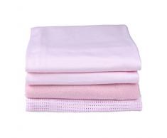 Clair de Lune de lit Feuilles Lit Bébé Ensemble cadeau, Rose, 4 pièces