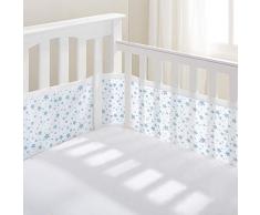 Lit bébé 4 Côtés Doublure en maille respirant, Twinkle Twinkle, étoiles bleues