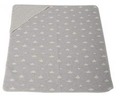 David Fussenegger 68409738 JUWEL Couverture pour bébé à Capuche Motif Bateau Allover Gris 400 g