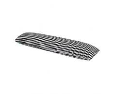 LULANDO SleepSide Oreiller coussin pour dormir en position latérale, Sleepside 120x40cm ou 145x40cm , coton/microfibre, Couleur: Black Diamonds / White