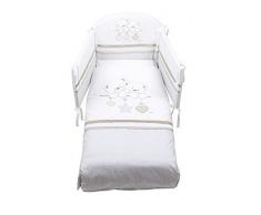 Italbaby Poney Lovely Bears Parure de lit, Blanc, 4 pièces