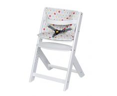 Schardt 01 126 00 02 1/746 Domino III chaise haute hêtre avec coussin dassise maliz, massif Blanc laqué