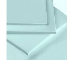 Blueberryshop Luxurious micropeluche microfibre/profond en double Drap de lit, 23 cm, Aqua Bleu