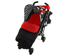 Chancelière/Cosy orteils Compatible avec Koochi Sneaker Poussette Rouge feu