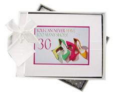 White Cotton Cards NSH30S Album photo Inscription Never Have Too Many Shoes 30