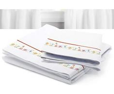 Petit Lazzari Safary Parure de lit Motif animaux Multicolore 35 x 75 cm