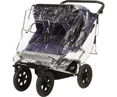 Playshoes 448962 pluie universel, habillage pluie, Housse de pluie pour poussette jumelle/Tandem Chariot avec fenêtre de contact