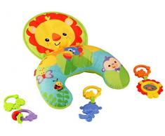 Fisher-Price Coussin Léon tout rond, Jeu sur Le Ventre et Assis, Évolue avec Bébé, dès la Naissance, Y6593