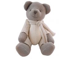 BIECO 37000505 ours en peluche avec des joints, en coton, couleur naturelle, brun/gris