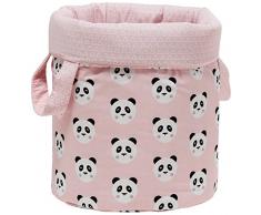 Funny Baby Pandy Rose Sac à Jouets Rembourré Diamètre 30 x 40 cm