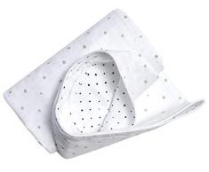 Couverture bébé GOTS en coton bio 2 plis 130 x 130 cm - Gris et noir