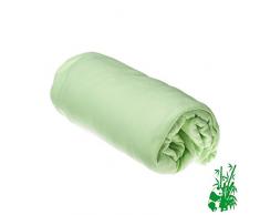 Drap housse Bambou pour lit bébé évolutif 90x140-5 coloris disponibles (Anis)