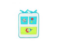 pirulos Planet – murales berceau, Blanc et Turquoise