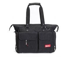 Designer bébé léger Sac à langer Ensemble de 5 pcs Sac à Langer, 8 couleurs (Noir)