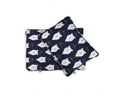 Sucettes Fox kmp02iobea Baby Plaid Minky Tapis Déveil avec coussin bleu