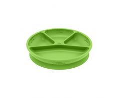 Green Sprouts – Coque en silicone divisé Ventouse Assiette dapprentissage – Vert