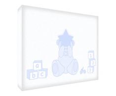 Feel Good Art Ours de Nounours Mignon Bloc Cadeau de Naissance Décoratif en Acrylique/Transparent Bleu Pâle 21 x 14,5 x 2 cm