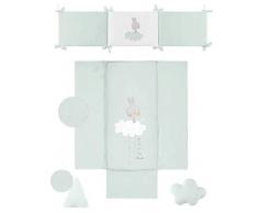 Bimbi Pirulos Couvre-lit réversible + Prot.60 x 120 + 2 coussins 201 Conejito 148 56 Matelas pour berceau Unisexe