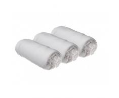 Lot de 3 draps housse Molleton Coton - 60x120