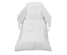 Italbaby Poney Happy Family Parure de lit, Blanc, 4 pièces