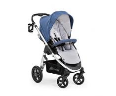 Hauck Saturn R Poussette jusquà 25 kg avec Couvre Jambes, Siège Reversible, Porte Gobelet, Réglable en Hauteur, Pliable Compacte, Compatible avec Nacelle et Siège Auto Cosi – Bleu Gris