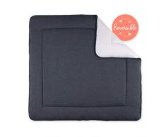 BEMINI - Tapis de Parc -100 x100 cm - Réversible - Gris anthracite chiné - en Kilty