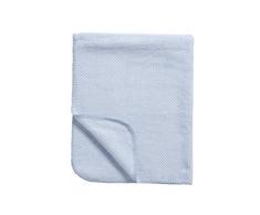 Meyco - Couverture pour bébé Stripy Pepita de 100% coton fabriqué en Allemagne - Bleu - 75x100 cm - Oeko-Tex certification
