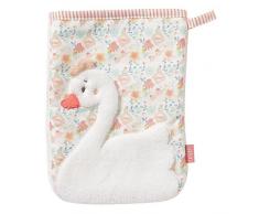 Fehn 081442 Gant de toilette Esel – Gant de toilette avec motif animal pour le bain joyeux pour bébé et enfant à partir de 0+ mois