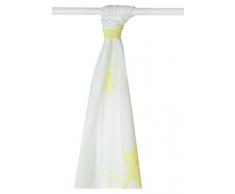 XKKO bmb09 0019 a Couche Serviettes à langer Bambou, allaiter, comme tapis ou couverture légère, couches 90 x 100 cm, JAUNE