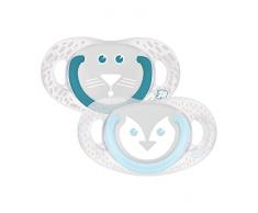 bébé confort Funny Animals Tigre&P Set de 2 Sucettes Natural Physio en Silicone 18/36 Mois
