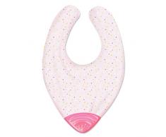 CHICCO 00002581100000 Gummy Bib Bavoir avec intégré Anneaux de Dentition Girl Rose