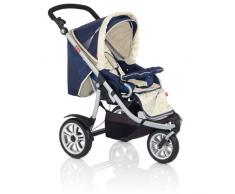Herlag - H8500-2160 - Poussette Trio - Trento avec Roues Gonflables - Bleu Navy / Crème