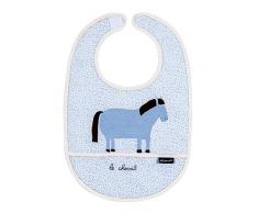 Petit Jour Paris - Bavoir en toile ciréeLa Ferme: le cheval - Avec scratch et poche récupératrice!
