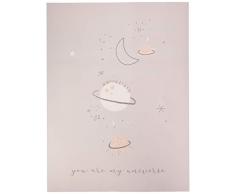 Bimbi Casual Lot de 4 stickers muraux décoratifs 151 Planet 507 04 Unisexe