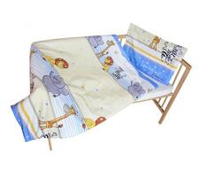 cosing 332–019–163 Enfant Parure de lit coton 2 pièces – Safari Bleu