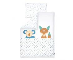 Julius Zöllner 8510119150 Parure de lit Fox & Koala Multicolore 100 x 135 cm + 40 x 60 cm